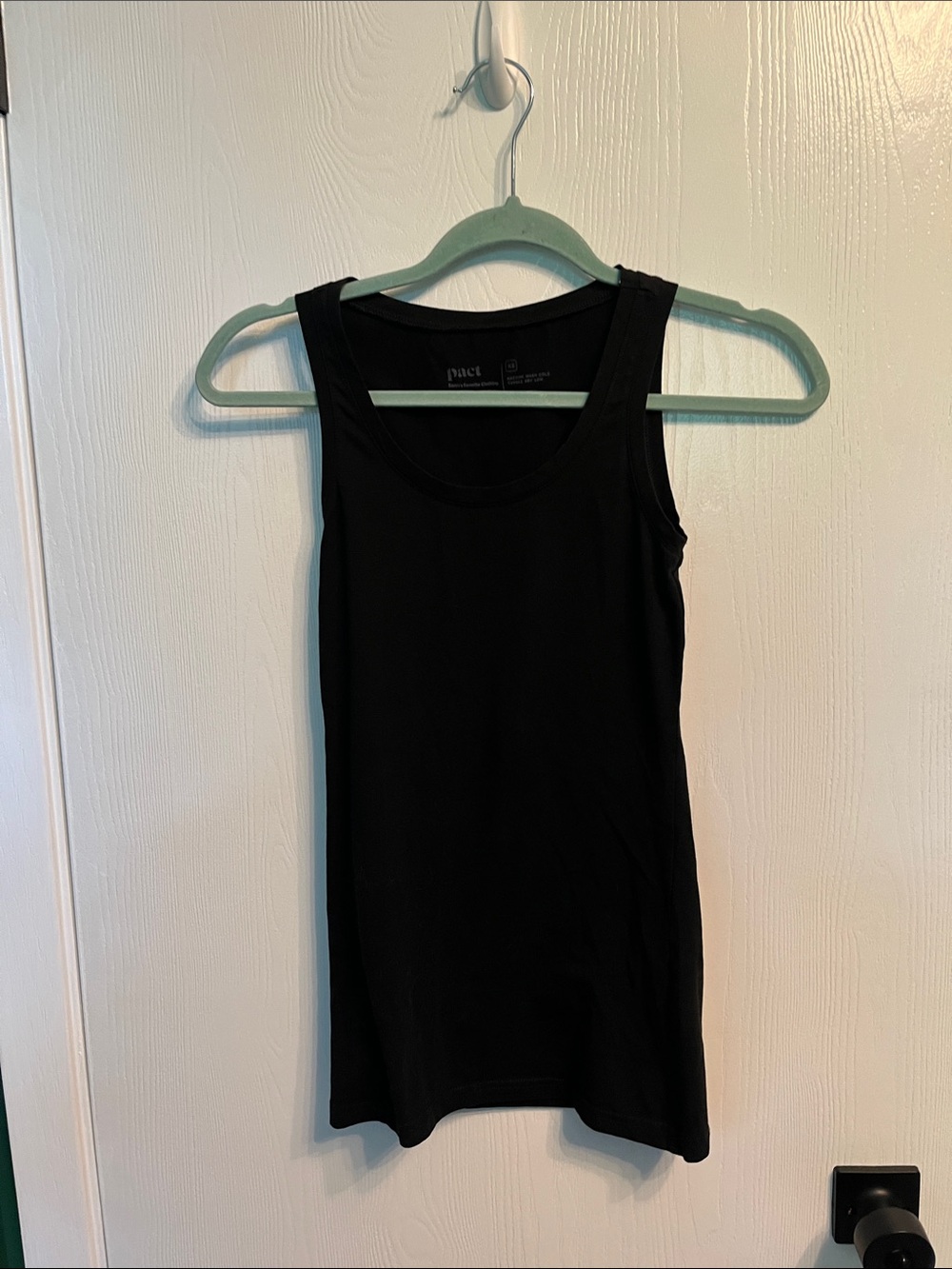 Pact 95% organic black tank top!